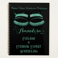 Luxury Watercolor Eyelash & Brow Beauty,Mint Green Planner