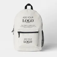 Corporate Logo Business Promotional Modern White Printed Backpack