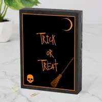 Halloween Trick or Treat Wooden Box Sign