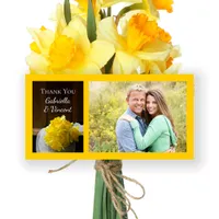 Rustic Daffodils and Barn Wood Wedding Thank You