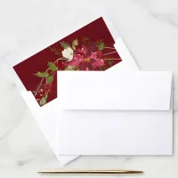 Modern Holiday Geometric Floral Wreath Envelope Liner