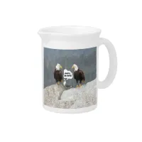 Funny Eagles and Seagull Beverage Pitcher