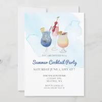 Trendy Modern Summer Cocktail party Invitations