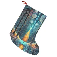 Iridescent Holiday Dream 🎄 Glowing Christmas Tree Small Christmas Stocking