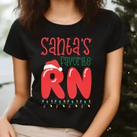 Santa's Favorite RN Funny Christmas Nurse T-Shirt