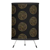 Triple Celtic Knot Swirl Mandala Tripod Lamp