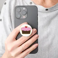 Cute Sweet Pretty Pink Cupcake  PopSocket