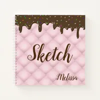 Chocolate Sprinkle Cake Monogram Sketchbook Notebo Notebook