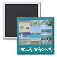 Scenic Caribbean Isla Saona Photo Collage Magnet