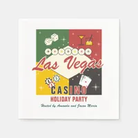 Christmas Holiday Vegas Casino Poker Night Party Napkins