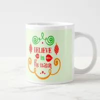 Believe in the Season, Christmas Holiday, ZSSPG Giant Coffee Mug