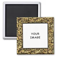 Artistic Leopard Print Photo Border Magnet