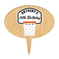 Basketball themed Birthday Party personalized Cake Topper