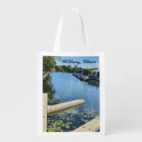 McHenry, Illinois Fox River Boatway Grocery Bag