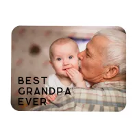 Minimalist All Caps Best Grandpa Ever Photo Magnet