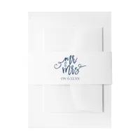 Wedding Invitation Wrap / Belly Band | Navy Blue