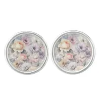 Elegant Rose Blossoms Cufflinks