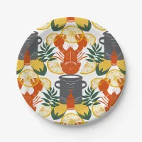 Crawfish Boil Party –Cajun Seafood Celebration Paper Plates