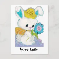 Retro Easter Bunny For Grandma and Grandpa Postcard