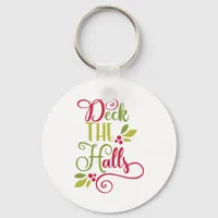 Fun Typography Christmas Keychain