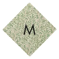 Monogrammed Willow Bough Pattern William Morris Graduation Cap Topper