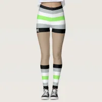 Agender Pride Faux Shorts & Legs  Leggings