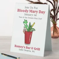 Tavern Promotional Tool for Bloody Mary Day Table Tent Sign