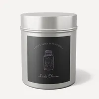 Chic Black Holographic Intention Candles Label