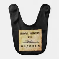 Here There Be Dragons Baby Bib