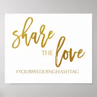 Share the Love Wedding Sign | 8 x 10 | Gold Foil