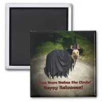 German Shepherd Witch Dog Magnet