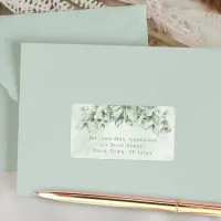 Elegant Eucalyptus Leaves Wedding Address Label