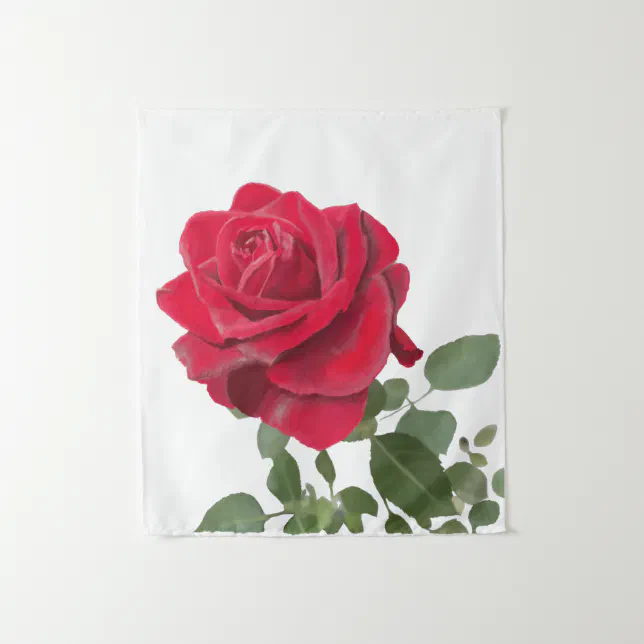Red Rose - Hand Painting Tapestry