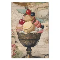 Yummy Sweets Vintage Collage Decoupage Tissue Paper