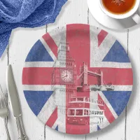 Flag and Symbols of Great Britain ID154 Paper Plates