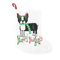 Cute Holiday Pup Small Christmas Stocking