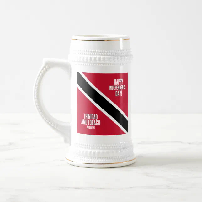 Trinidad & Tobago Independence Day National Flag Beer Stein