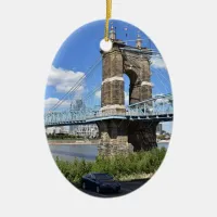 Cincinnati  Ohio Keepsake Souvenir Christmas Ceramic Ornament