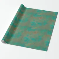 Southwestern Copper Teal Abstract Pattern Wrapping Paper