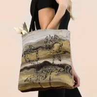 Beautiful Coffee Marble with Roses Tote Bag