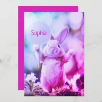 Funny Rabbit Simple Purple Card