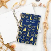 Personalized Captain Nautical Navy Gold Planner