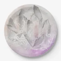 *~*  Faux Amethyst Crystal Healing Energy Chakra Paper Plates