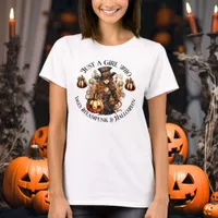 "Just a girl that likes  Steampunk and Halloween" T-Shirt