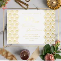 Golden 50th Anniversary Foil Invitation