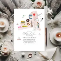 New York City Destination Wedding Rehearsal Dinner Invitation