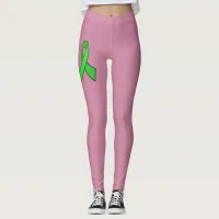 Lyme Disease Awareness Leggings with Butterfly