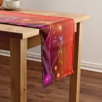 Abstract Bokeh Christmas Lights Short Table Runner