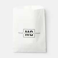 Elegant Classic Monogram Thank You Branded Party Favor Bag