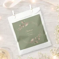 Modern Simple botanical elegant sage green gold  Favor Bag